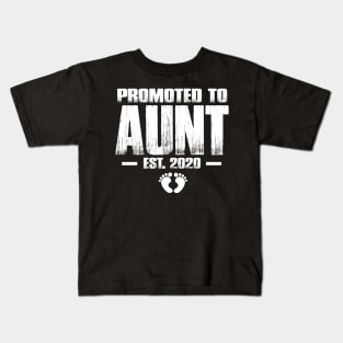 Promoted to Aunt 2020 Funny Mother's Day Gifts For New Auntie Kids T-Shirt